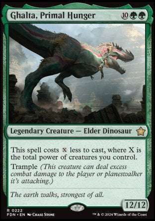 (222) Magic The Gathering Magic: The Gathering Foundations Single: Ghalta, Primal Hunger  Rare