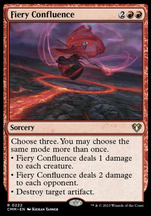 (222) Magic The Gathering Commander Masters Single: Fiery Confluence  Rare