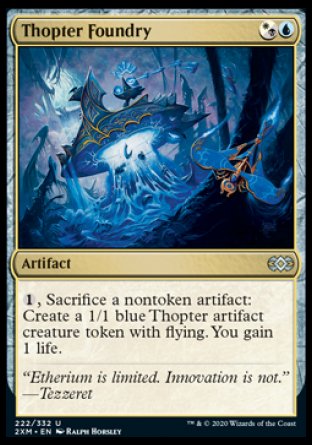 (222/332) Magic The Gathering Double Masters Single: Thopter Foundry Holo Uncommon