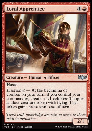 (222) Magic The Gathering Commander: Tarkir: Dragonstorm Single: Loyal Apprentice  Uncommon