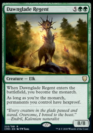 (222/361) Magic The Gathering Commander Legends Single: Dawnglade Regent Holo Rare