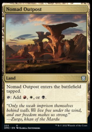 (222) Magic The Gathering Commander: Dominaria United Single: Nomad Outpost  Uncommon
