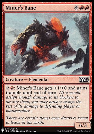 (157) Magic The Gathering The List Single: Miner's Bane  Common