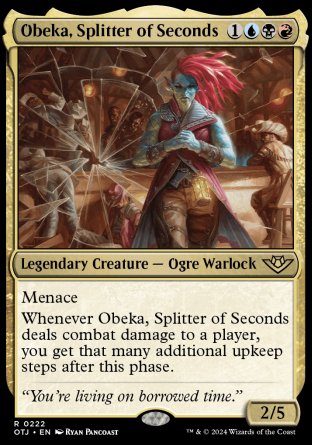 (222) Magic The Gathering Outlaws of Thunder Junction Single: Obeka, Splitter of Seconds  Holo Rare