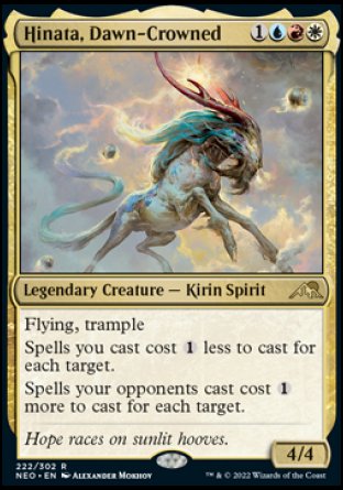 (222) Magic The Gathering Kamigawa: Neon Dynasty Single: Hinata, Dawn-Crowned  Rare