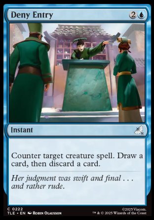 (222) Magic The Gathering Magic: The Gathering | Avatar: The Last Airbender: Eternal Single: Deny Entry  Common