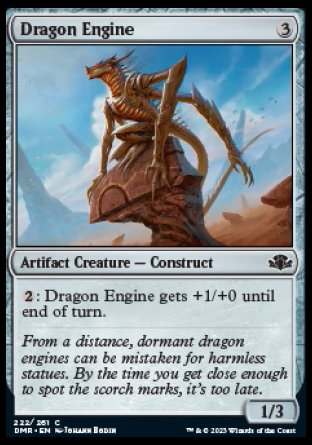 (222) Magic The Gathering Dominaria Remastered Single: Dragon Engine Holo Common