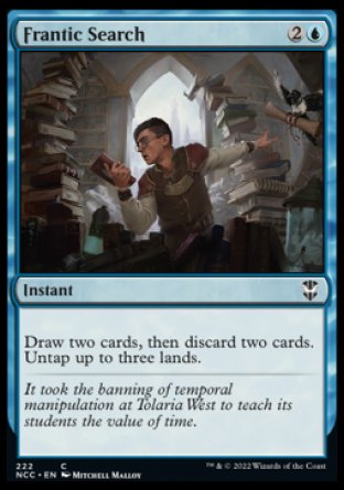 (222) Magic The Gathering Commander: Streets of New Capenna Single: Frantic Search  Common