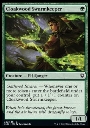 (222) Magic The Gathering Commander Legends: Battle for Baldur's Gate Single: Cloakwood Swarmkeeper  Common