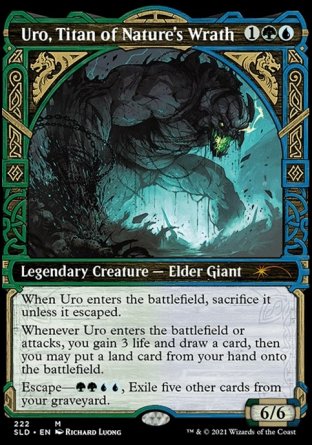 (222) Magic The Gathering Secret Lair Drop Series Single: Uro, Titan of Nature's Wrath Holo Mythic