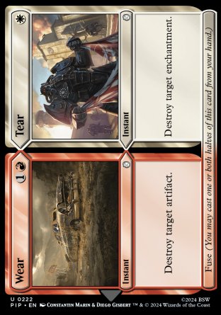 (222) Magic The Gathering Universes Beyond: Fallout Single: Wear // Tear  Uncommon