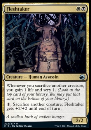 (222) Magic The Gathering Innistrad: Midnight Hunt Single: Fleshtaker Holo Uncommon