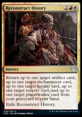 (222) Magic The Gathering Strixhaven: School of Mages Single: Reconstruct History  Uncommon