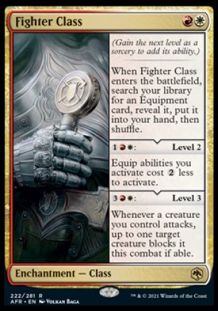 (222) Magic The Gathering Adventures in the Forgotten Realms Single: Fighter Class  Rare