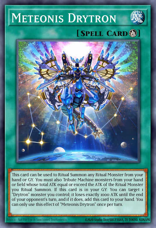 (096) YuGiOh TCG RA04: Quarter Century Stampede Single: Meteonis Drytron (V.4 - Platinum Secret Rare)  Platinum Secret Rare