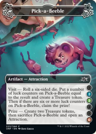 (223) Magic The Gathering Unfinity Single: Pick-a-Beeble (V.6) Holo Common