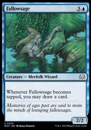 (223) Magic The Gathering Commander: March of the Machine Single: Fallowsage  Uncommon