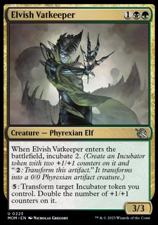 (223) Magic The Gathering March of the Machine Single: Elvish Vatkeeper Holo Uncommon
