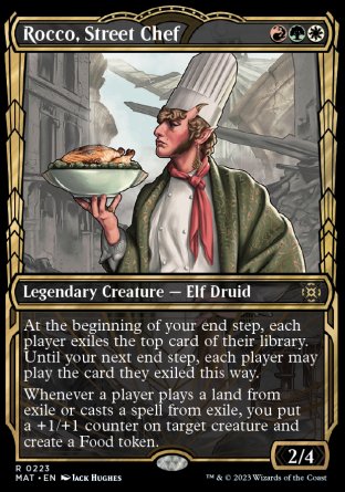 (223) Magic The Gathering March of the Machine: The Aftermath: Extras Single: Rocco, Street Chef (V.4) Holo Rare