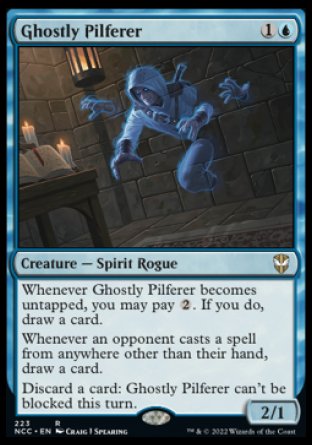 (223) Magic The Gathering Commander: Streets of New Capenna Single: Ghostly Pilferer  Rare