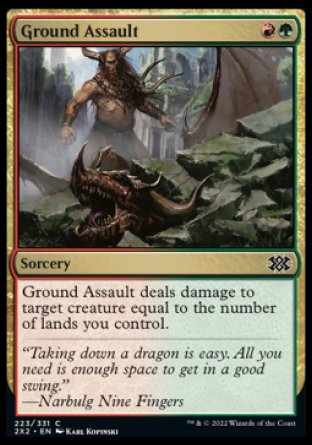 (223) Magic The Gathering Double Masters 2022 Single: Ground Assault Holo Common