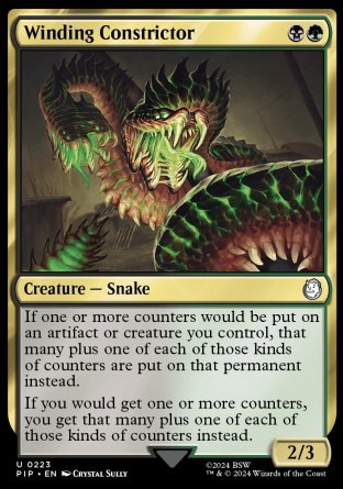(223) Magic The Gathering Universes Beyond: Fallout Single: Winding Constrictor  Holo Uncommon