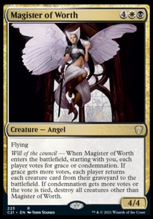 (223) Magic The Gathering Commander: Strixhaven Single: Magister of Worth  Rare