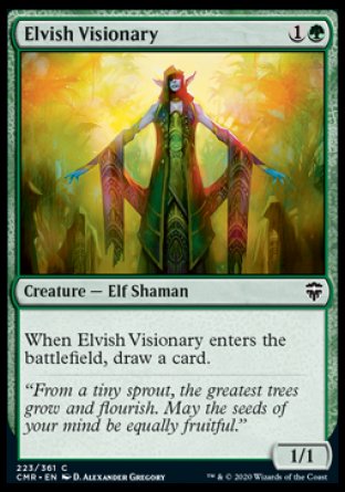 (223/361) Magic The Gathering Commander Legends Single: Elvish Visionary  Common