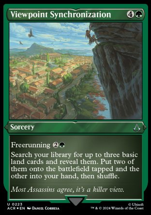 (223) Magic The Gathering Universes Beyond: Assassin's Creed: Extras Single: Viewpoint Synchronization  Holo Uncommon