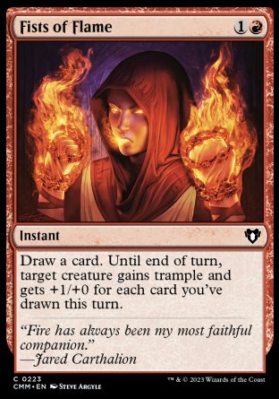 (223) Magic The Gathering Commander Masters Single: Fists of Flame Holo Common