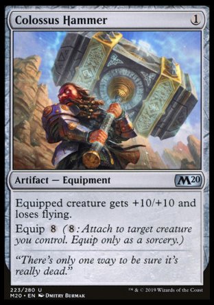 (223/280) Magic The Gathering Core 2020 Single: Colossus Hammer Holo Uncommon