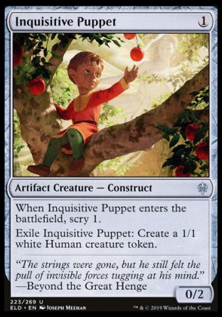 (223/269) Magic The Gathering Throne of Eldraine Single: Inquisitive Puppet Holo Uncommon