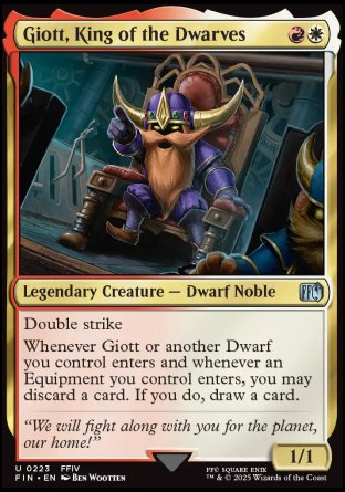 (223) Magic The Gathering Magic: The Gathering - FINAL FANTASY Single: Giott, King of the Dwarves Holo Uncommon