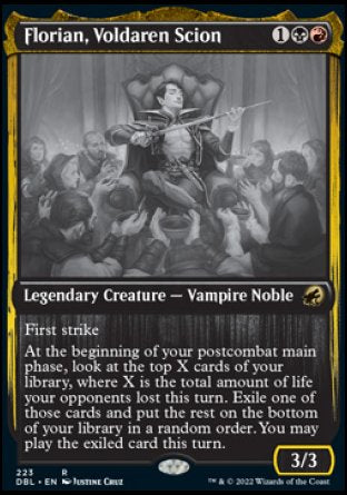 (223) Magic The Gathering Innistrad: Double Feature Single: Florian, Voldaren Scion Holo Rare