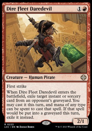 (223) Magic The Gathering Commander: The Lost Caverns of Ixalan Single: Dire Fleet Daredevil  Rare