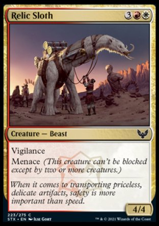 (223) Magic The Gathering Strixhaven: School of Mages Single: Relic Sloth Holo Common