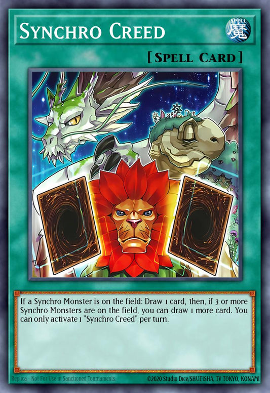 (029) YuGiOh TCG BLTR: Battles of Legend: Terminal Revenge Single: Synchro Creed  Secret Rare