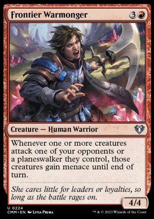 (224) Magic The Gathering Commander Masters Single: Frontier Warmonger Holo Uncommon