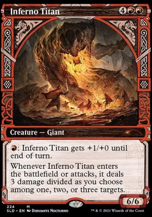 (224) Magic The Gathering Secret Lair Drop Series Single: Inferno Titan Holo Mythic