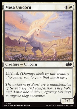 (224) Magic The Gathering Foundations Jumpstart Single: Mesa Unicorn  Common