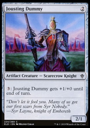 (224/269) Magic The Gathering Throne of Eldraine Single: Jousting Dummy Holo Common
