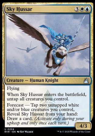 (224) Magic The Gathering Ravnica Remastered Single: Sky Hussar  Uncommon