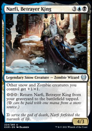 (224/285) Magic The Gathering Kaldheim Single: Narfi, Betrayer King Holo Uncommon
