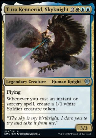 (224) Magic The Gathering Dominaria United Single: Tura Kenner������d, Skyknight  Uncommon