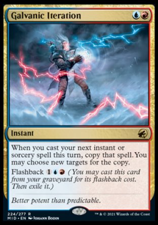 (224) Magic The Gathering Innistrad: Midnight Hunt Single: Galvanic Iteration Holo Rare