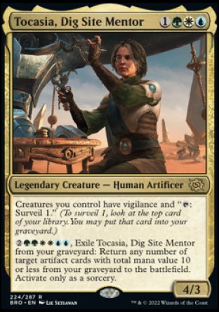 (224) Magic The Gathering The Brothers' War Single: Tocasia, Dig Site Mentor  Rare