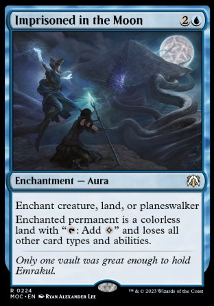 (224) Magic The Gathering Commander: March of the Machine Single: Imprisoned in the Moon  Rare