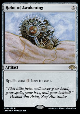 (224) Magic The Gathering Dominaria Remastered Single: Helm of Awakening Holo Rare