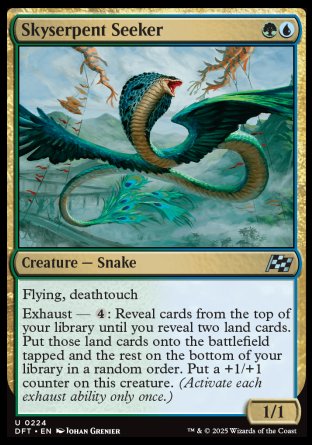 (224) Magic The Gathering Aetherdrift Single: Skyserpent Seeker Holo Uncommon