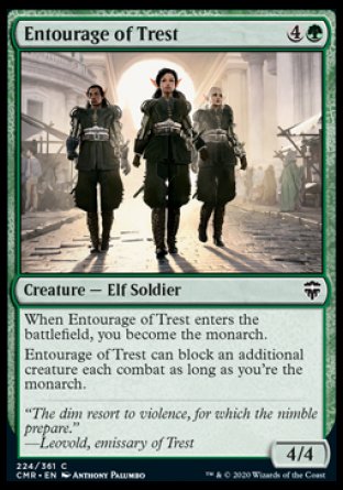 (224/361) Magic The Gathering Commander Legends Single: Entourage of Trest Holo Common